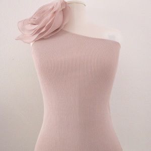 Zara blushed color one shoulder top